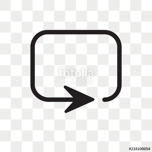 500x500 Loop Arrow Vector Icon Isolated On Transparent Background, Loop