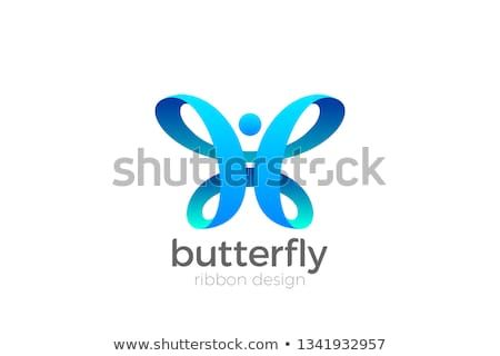 450x320 Vector Ribbon Butterfly Logo Ribbon Loop Design Vector Template