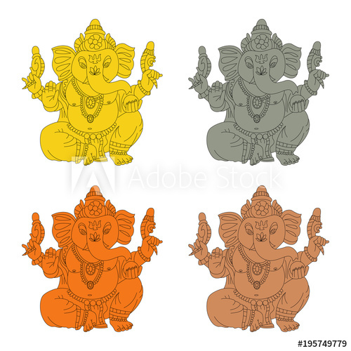 Lord Ganesha Vector Cartoon Set Of Gold, Stone, Bronze And Wooden 500x500 Lord Ganesha Vector Cartoon Set Of Gold, Stone, Bronze And Wooden