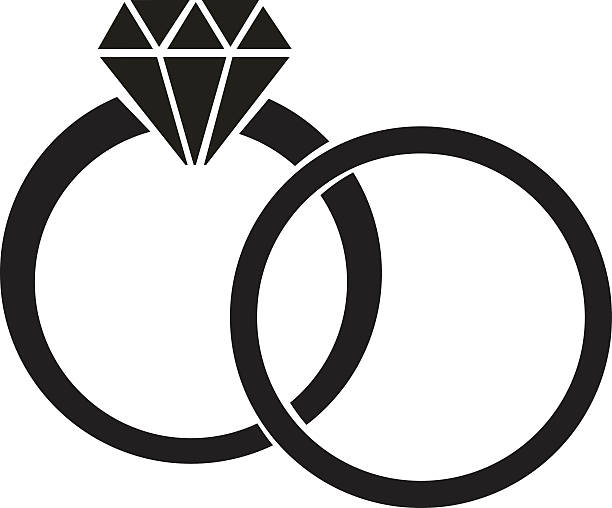 612x508 Wedding Rings Silhouette Vector