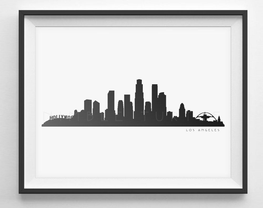 1000x790 Los Angeles Skyline Silhouette