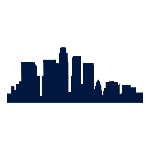 512x512 Los Angeles Skyline Silhouette Png Vector, Clipart