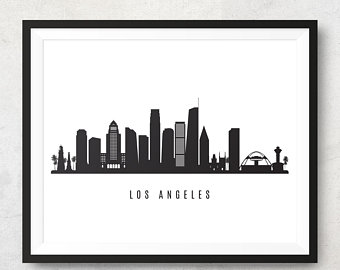 340x270 Los Angeles Skyline Etsy