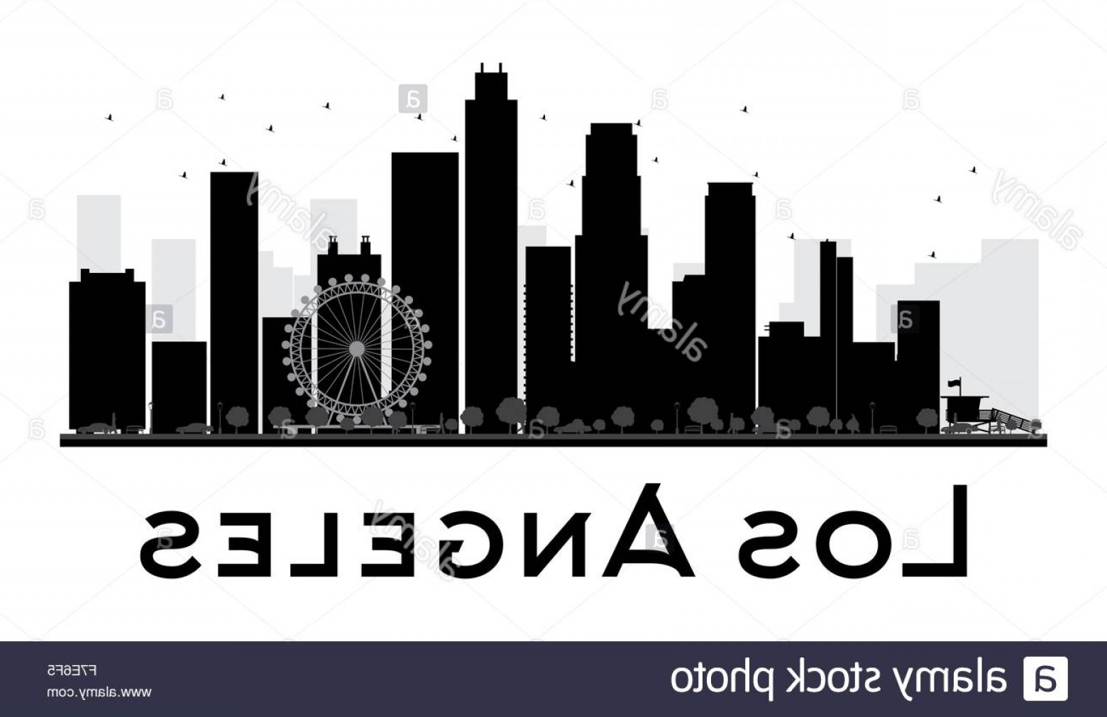 Los Angeles Silhouette Vector at Vectorified.com | Collection of Los ...