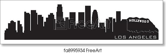 Los Angeles Silhouette Vector at Vectorified.com | Collection of Los ...