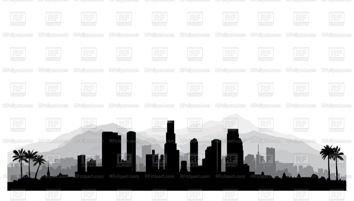 1200x682 Los Angeles, Usa Skyline Vector Image Of Travel Terriana
