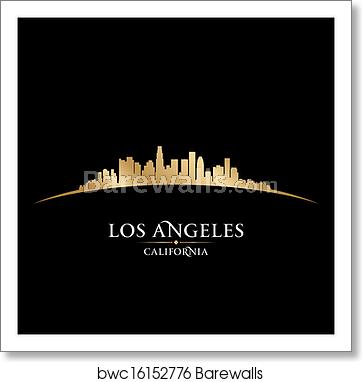 362x382 Los Angeles California City Skyline Silhouette Vector