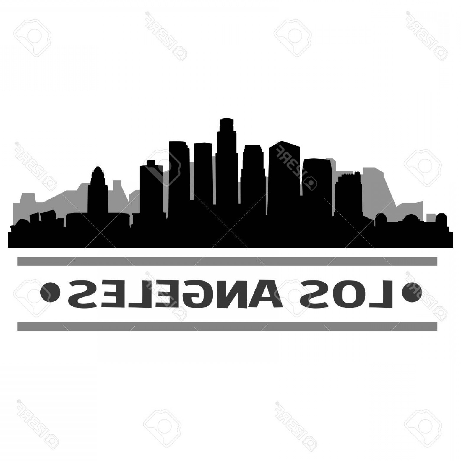 Los Angeles Skyline Silhouette Vector at Vectorified.com | Collection ...