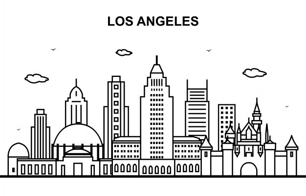 626x400 Los Angeles Skyline Vectors, Photos And Free Download