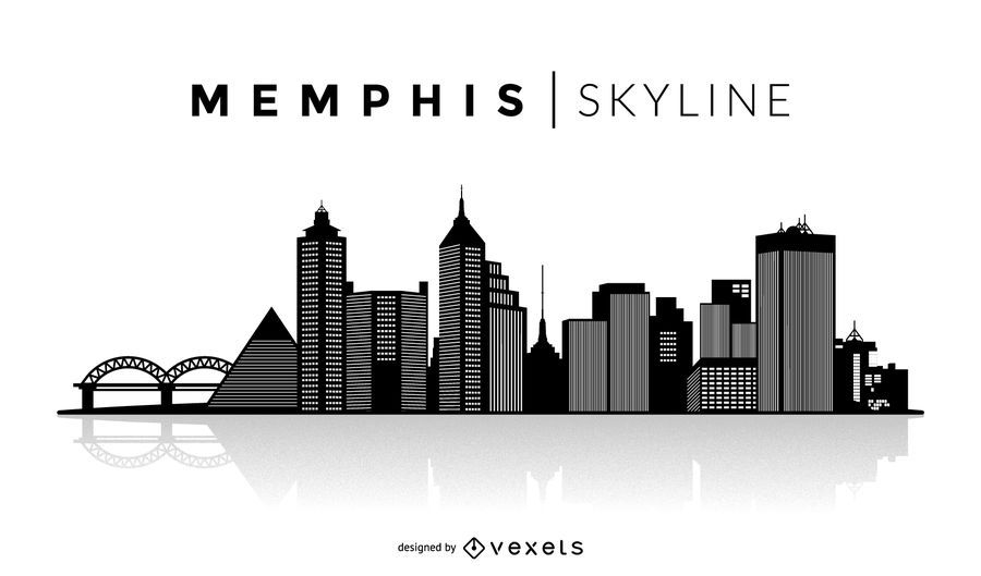 900x529 Memphis Silhouette Skyline Cities Skyline Tattoo, Memphis