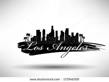 450x339 Huge Collection Of 'la Skyline Silhouette' Download More Than