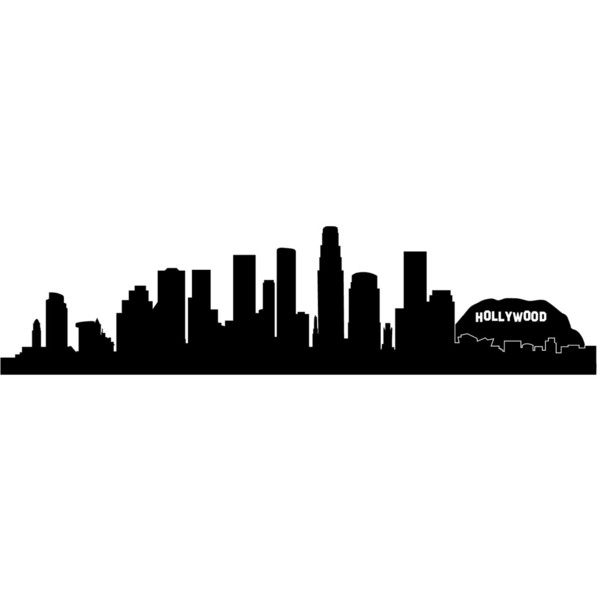 Los Angeles Skyline Silhouette Vector at Vectorified.com | Collection ...