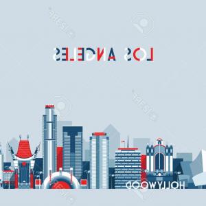 300x300 Los Angeles Skyline Monochrome Silhouette Vector Illustration Gm