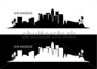 380x271 Los Angeles Skyline Vector Illustration Stock Vector