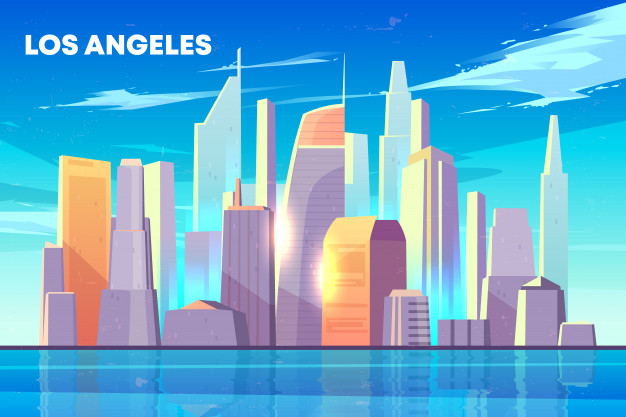 626x417 Los Angeles Skyline Vectors, Photos And Free Download