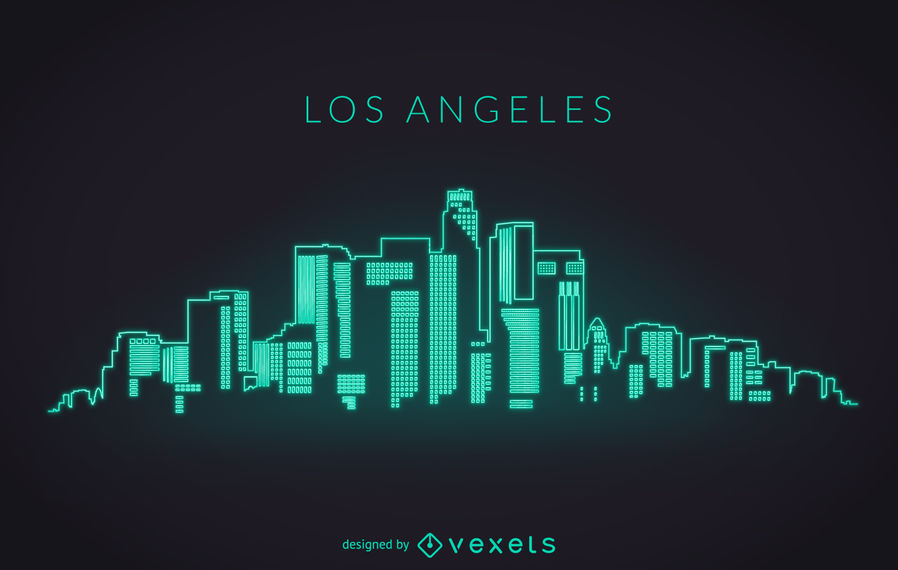 898x570 Los Angeles Neon Skyline