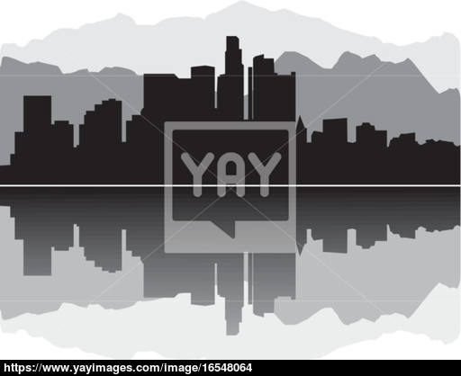 512x418 Los Angeles Skyline Vector