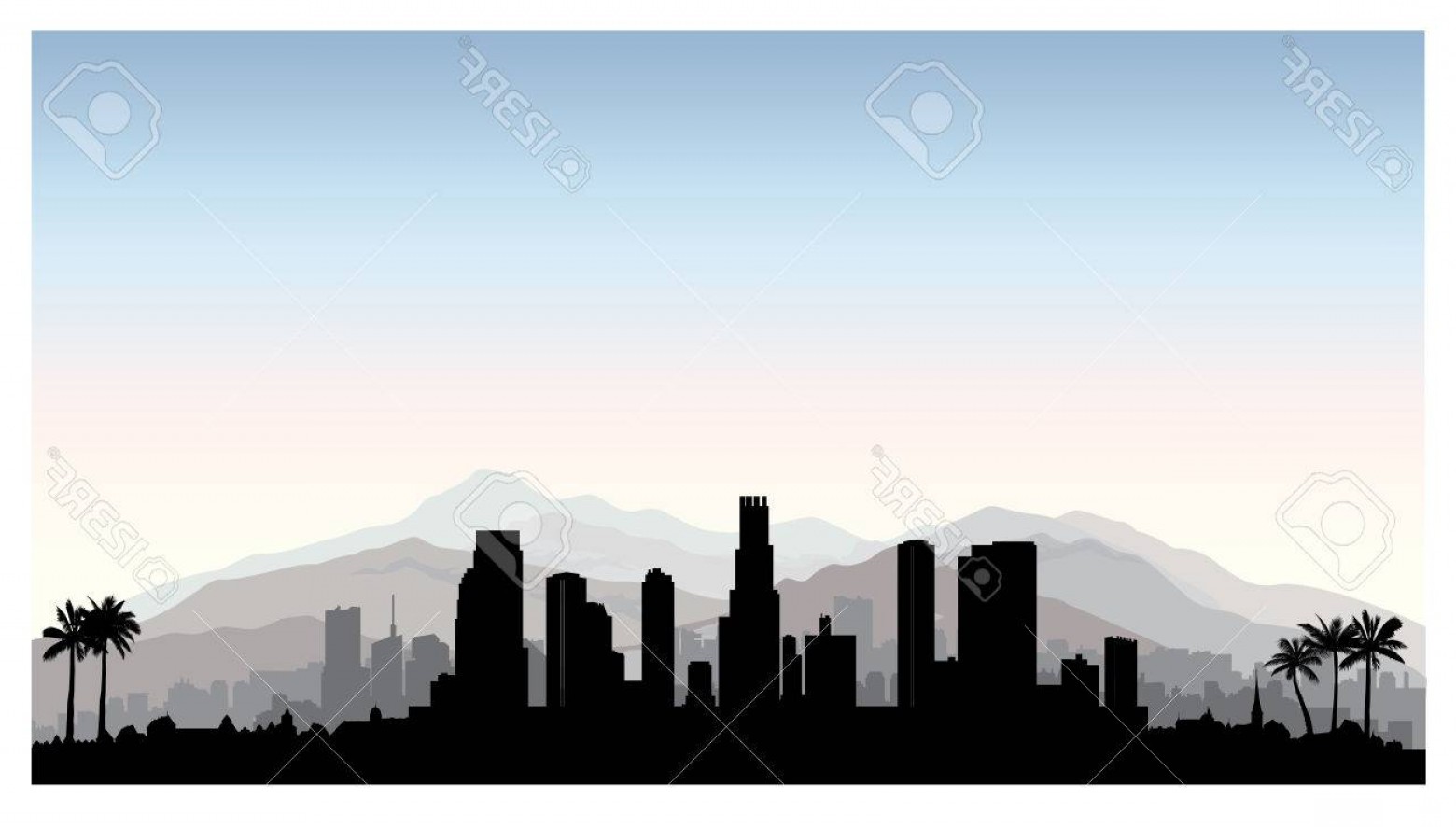 1560x886 Mountain City Skyline Vector Lamaison