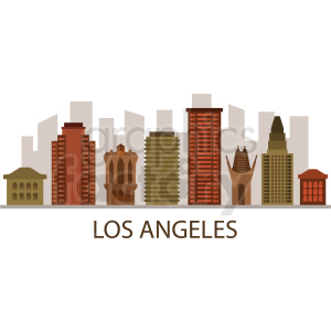 300x300 Los Angeles Skyline Vector Clipart Royalty Free Gif, Png