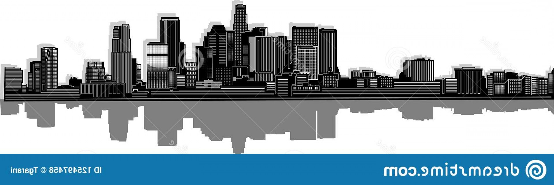 1920x643 Downtown La Skyline Vector Cqrecords
