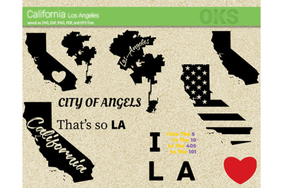 California Los Angeles Vector Graphic 580x386 California Los Angeles Vector Graphic