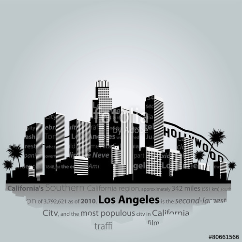 Los Angeles City Silhouette Stock Image And Royalty Free Vector 500x500 Los Angeles City Silhouette Stock Image And Royalty Free Vector