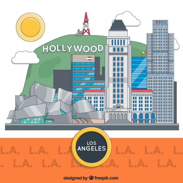 Los Angeles Buildings Vector Free Download 626x626 Los Angeles Buildings Vector Free Download