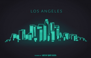 Los Angeles Skyline Free Vector Graphic Art Free Download 315x200 Los Angeles Skyline Free Vector Graphic Art Free Download