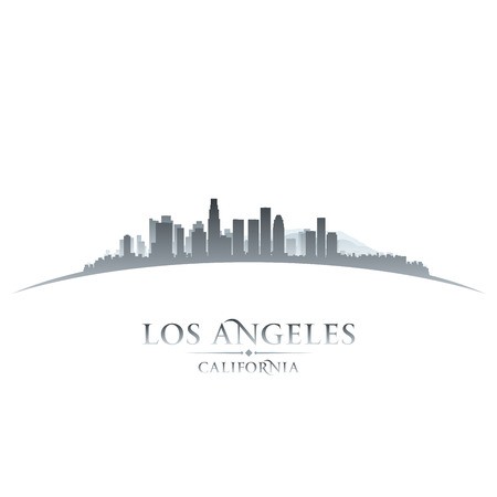 Los Angeles California City Skyline Silhouette Vector 450x450 Los Angeles California City Skyline Silhouette Vector
