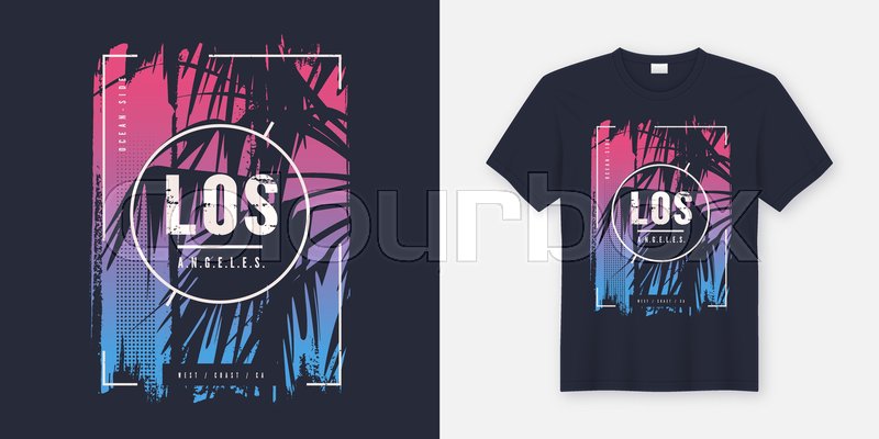 Los Angeles California Graphic Tee Stock Vector Colourbox 800x400 Los Angeles California Graphic Tee Stock Vector Colourbox