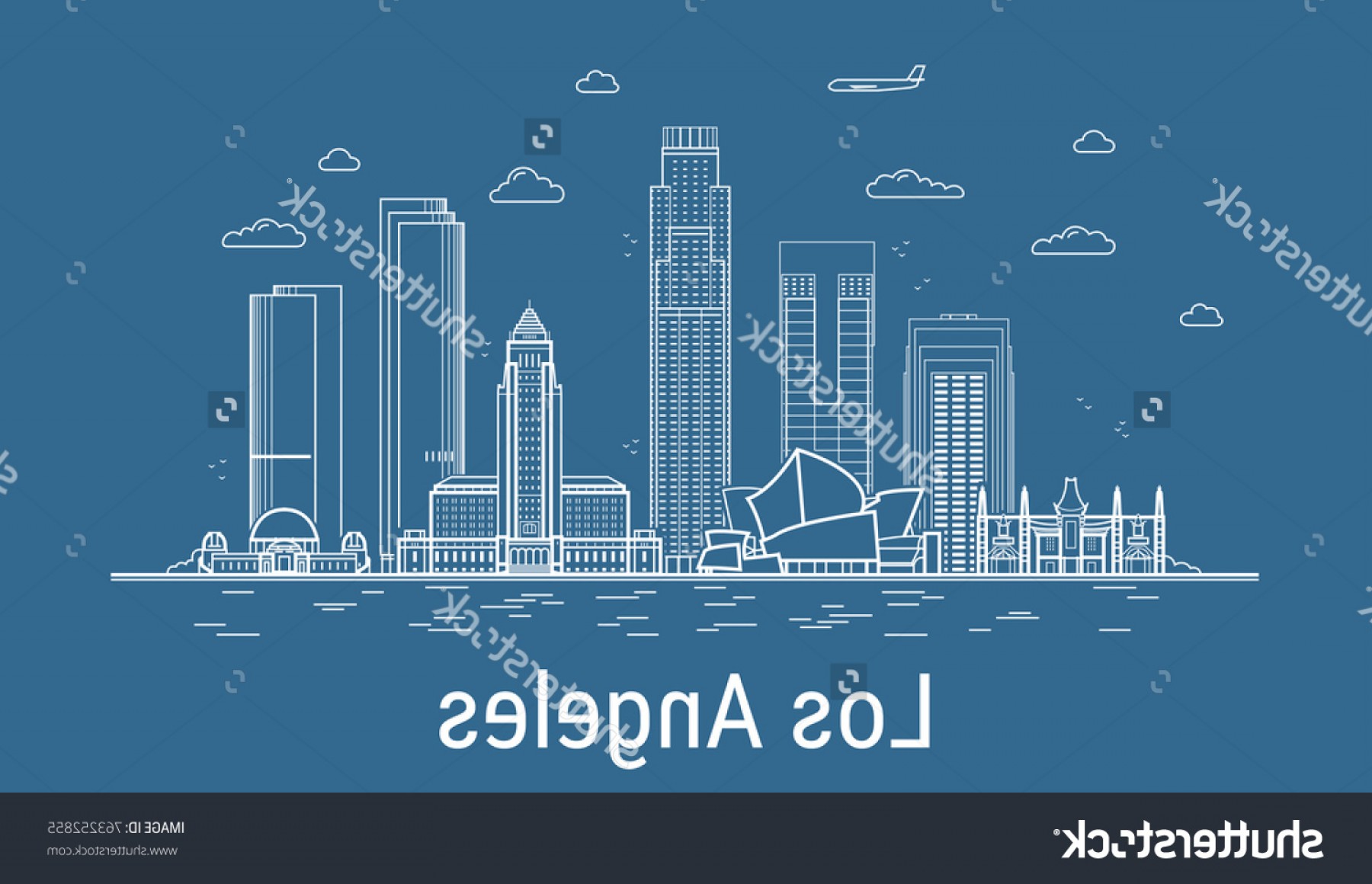 Los Angeles City Line Art Vector Cqrecords 1800x1160 Los Angeles City Line Art Vector Cqrecords