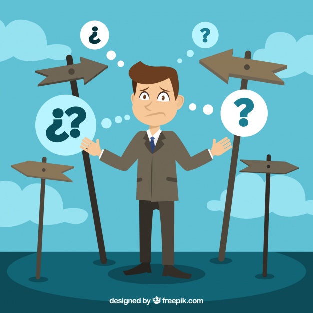 Lost Businessman With Signs Vector Free Download 626x626 Lost Businessman With Signs Vector Free Download