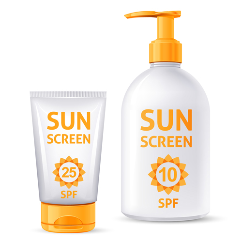 500x500 Summer Cream Protect Lotion Design Vector Free Download