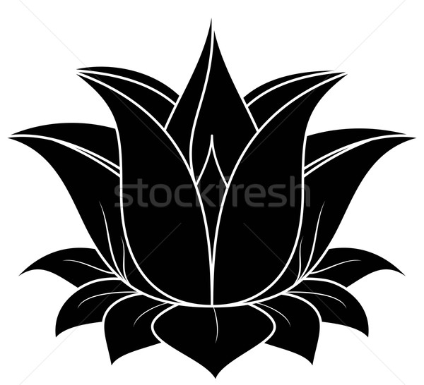 600x546 Lotus Flower Silhouette Vector