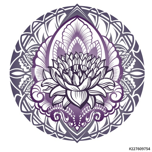 500x500 Lotus Flower Silhouette