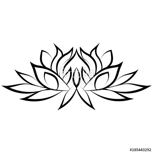 500x500 Lotus Flower Silhouette Stock Image And Royalty Free Vector