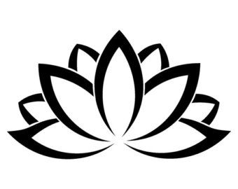 340x270 Lotus Simple Black Vector Tattoos Lotus Drawing, Buddhist