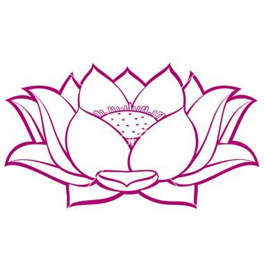 380x400 Lotus Flower Vector Art Logo