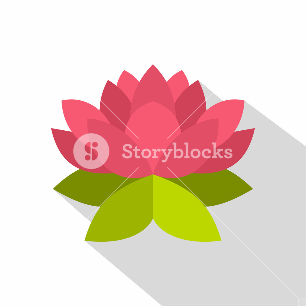 998x1000 Lotus Flower Icon Flat Illustration Of Lotus Flower Vector Icon