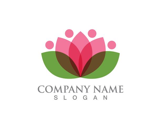 613x490 Lotus Flower Sign For Wellness, Spa And Yoga Vector Illustration