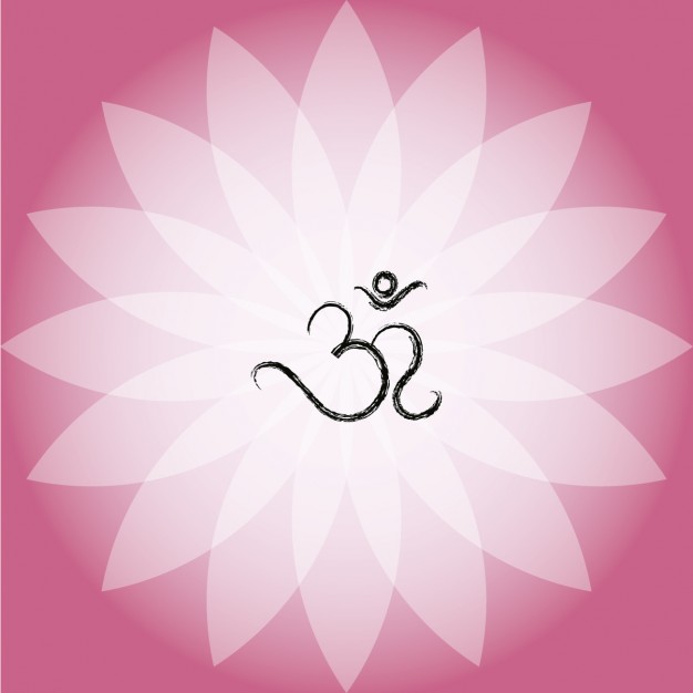626x626 Om Symbol On Pink Lotus Flower Free Vectors Ui Download