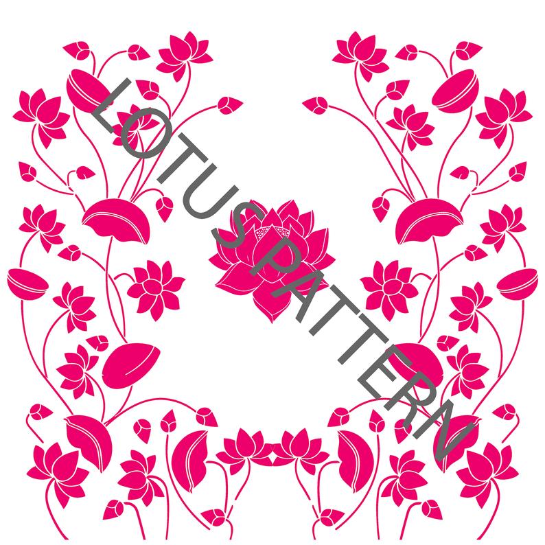 794x794 Lotus Flower Pattern Vector Lotus Flower Lotus Flower Etsy