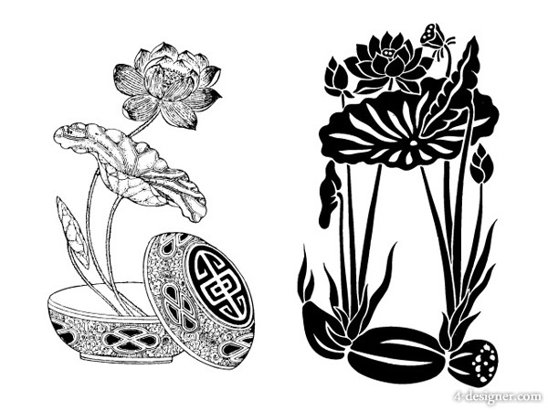 600x450 Designer Both Classical Lotus Lotus Root Vector Material