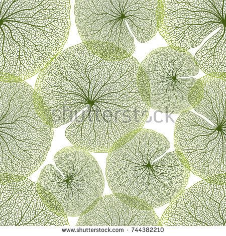450x470 Seamless Pattern With Lotus Leaves Vector Illustration Lotus