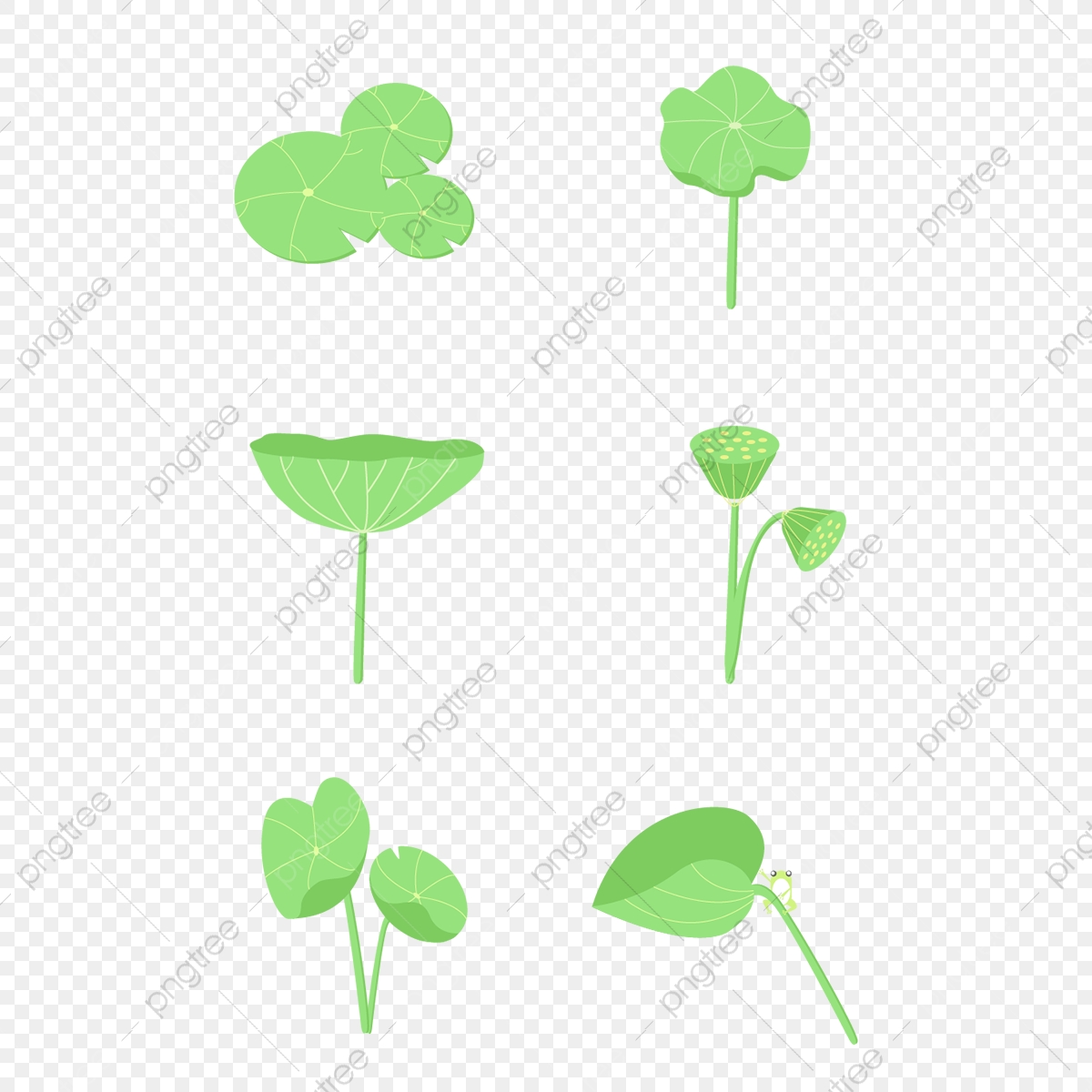 1200x1200 Summer Hot Summer Cartoon Little Lotus Leaf Vector Material