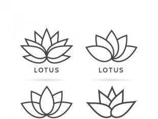 310x233 Lotus Flower Logo Vector Free Vectors Ui Download
