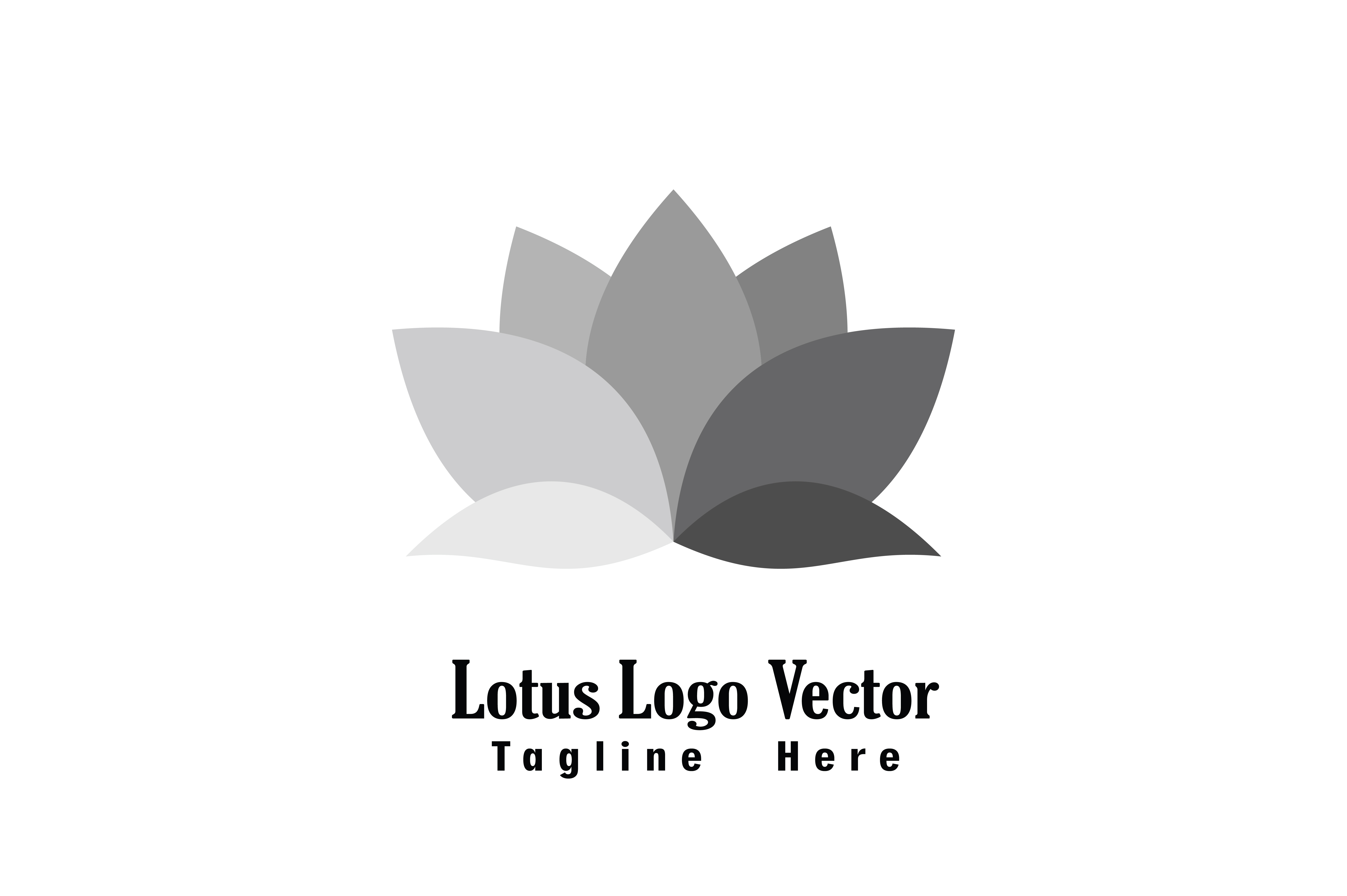 6011x4000 Lotus Flower Logo Vector Graphic