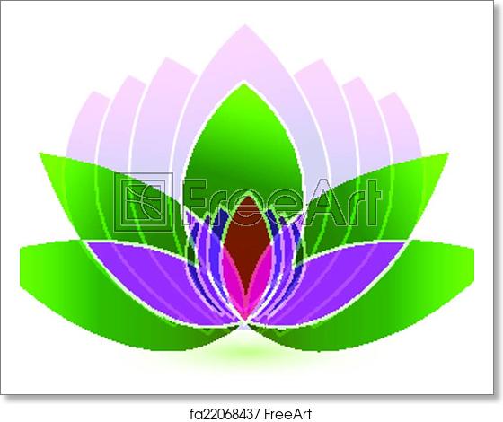 560x470 Free Art Print Of Lotus Flower Icon Logo Vector Lotus Flower Icon