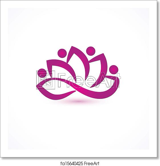 561x581 Free Art Print Of Purple Lotus Flower Logo Vector Freeart
