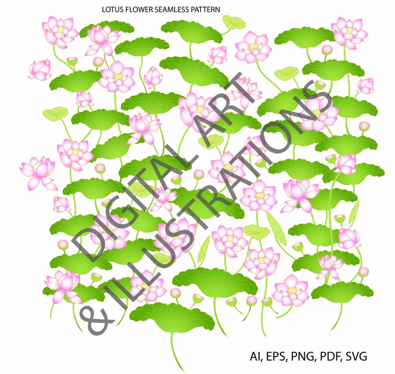 794x752 Lotus Pattern Vector Lotus Vector Lotus Lotus Dxf Etsy
